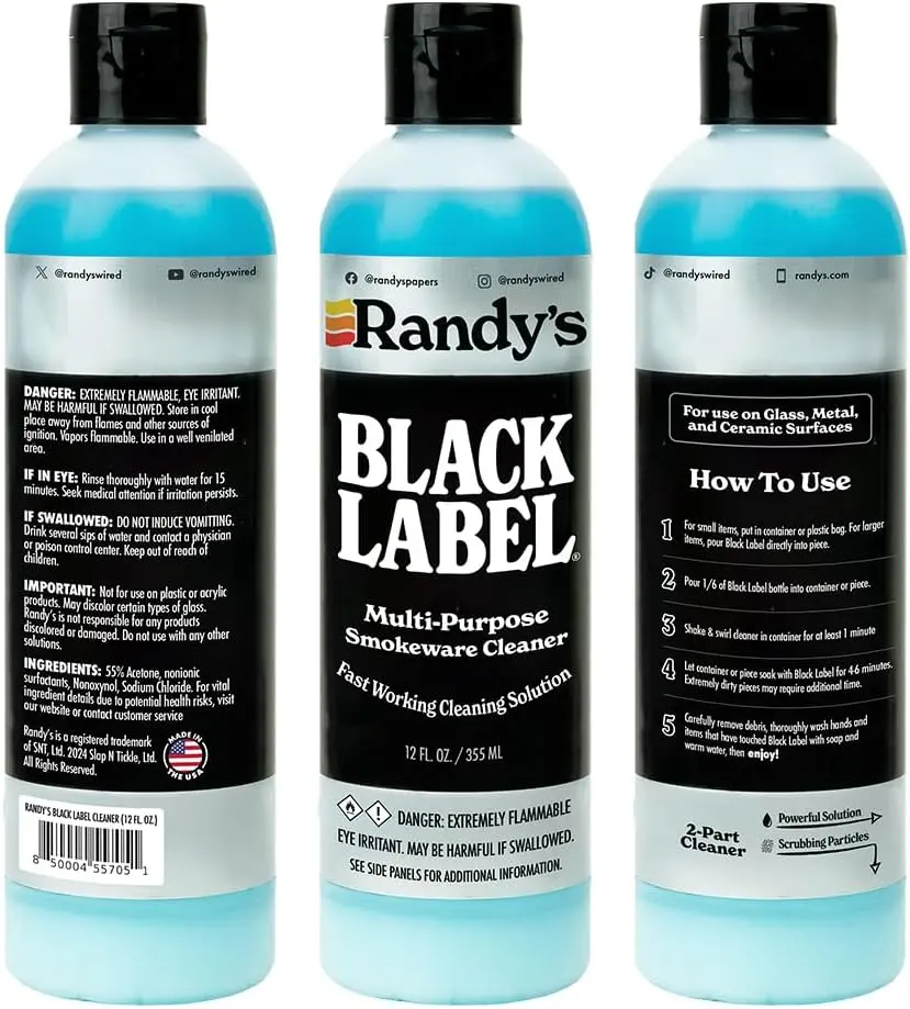 Randy's Black Label Glass, Metal, Ceramic Cleaner, 12 fl. oz