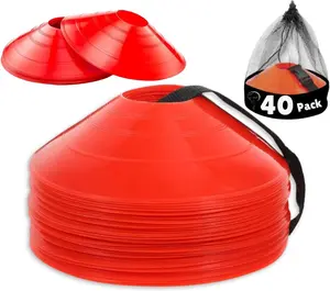 75/50/25 Pack, Pro-Grade Soccer  Cones Set, Durable Agility Soccer Cones with Carry Bag & Strap Holder Ideal for  , Football, Soccer, Basketball- Trusted by Coaches & Athletes