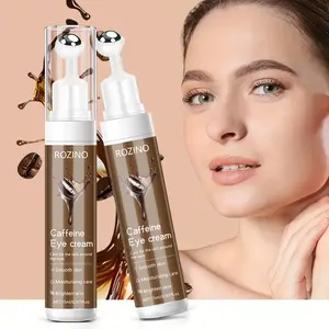 ROZINO Caffeine Eye Cream 15ml with Caffeine Gentiana Scabra Extract & Hyaluronic Acid for Smooth Application & Cooling Effect for All Skin Types