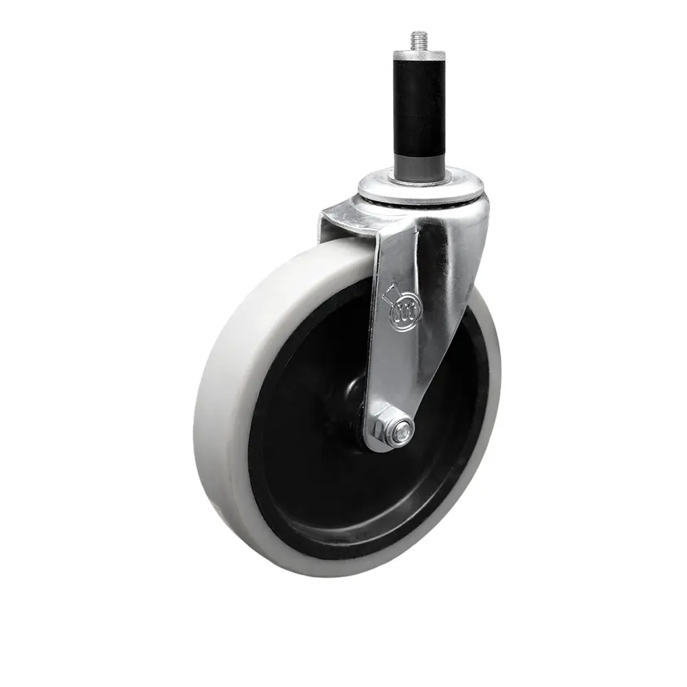 Service Caster SCC-EX05S510-TPRS-118 5 in. Swivel Thermoplastic Rubber Caster Wheel & 1.13 in. Expanding Adapter Stem Caster