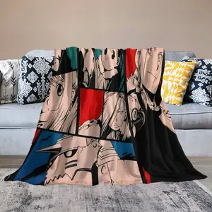 Soft Anime Fullmetal Alchemist Printed Fleece Blanket - Cozy Shrink-Resistant & Machine Washable for All Seasons | Perfect Gift for Kids/Adults, Home, Travel