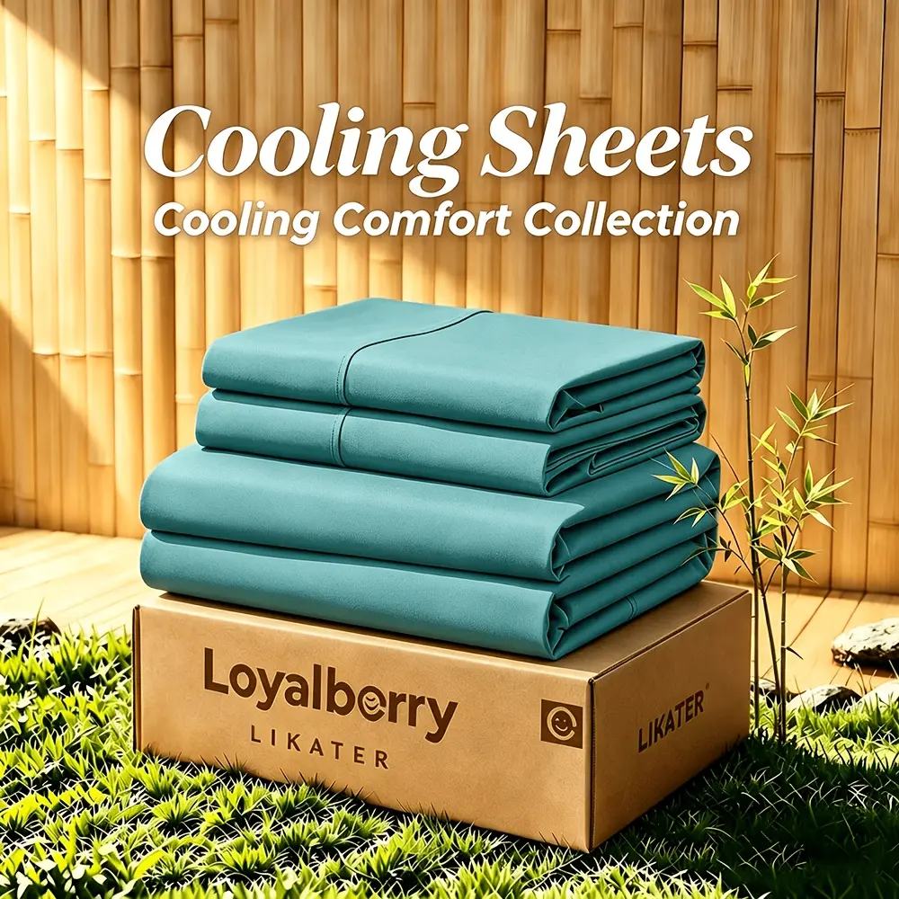 4pcs Cooling Sheet Set - Breathable And Cool Sheets - Luxury Hotel Bedding Set