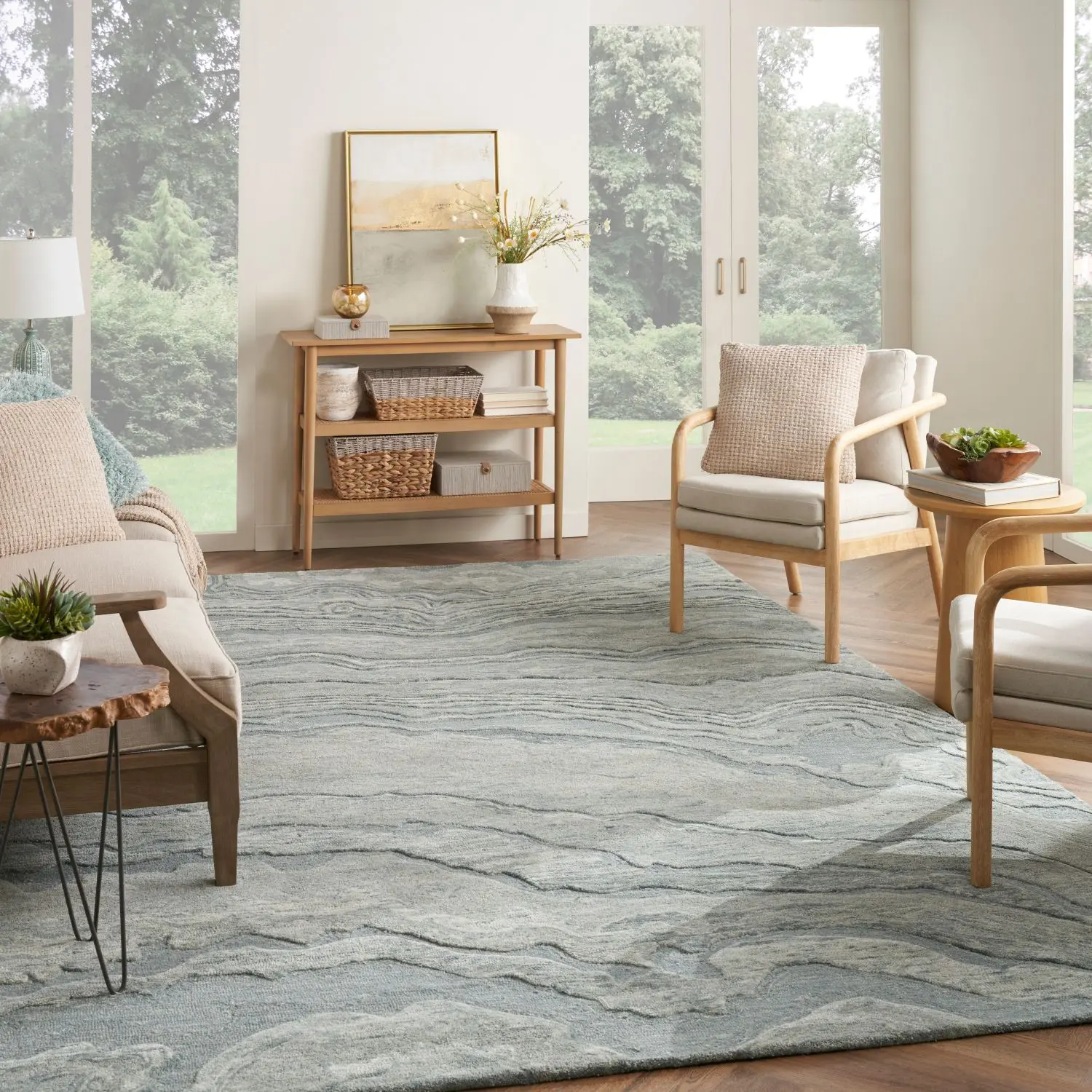 Nourison Modern Wool Indoor Area Rug