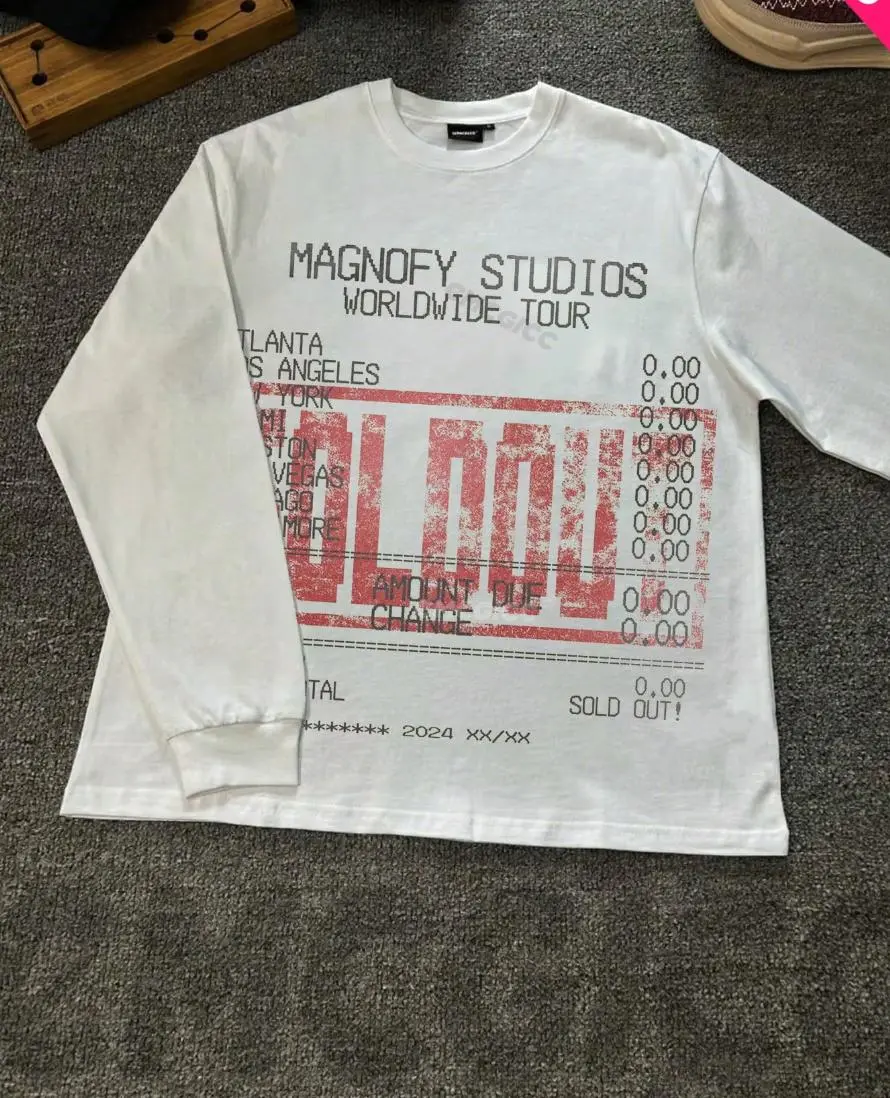 Woozie Y2K Thin Long Sleeve Cotton T-Shirt Art Punk Digital Print Graphic Funny Vintage Shirts Hip-Hop Regular Fit Shirt