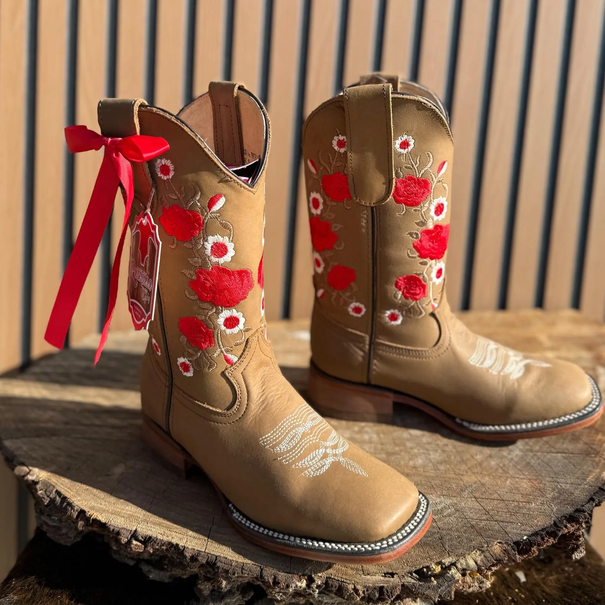 419 Ladies Cowgirl Square Toe Boots  / Botas Vaqueras para Mujer