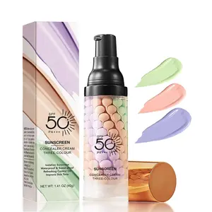 3-In-1 Matte Color Correcting Primer SPF 50 - Daily Face Primer & Sunscreen Isolation Cream, Oil Control, Moisturizing, Blur Imperfections, Brighten Skin Tone for Radiant Makeup