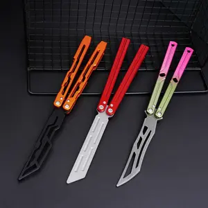 Beginner Balisong,Safe Butterfly Trainer,Aluminum alloy material,high quality  tech  knives
