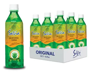 Savia Aloe Vera Drink 16.9oz 12-Pack - Quality Aloe-Based Beverage, Made with Real Aloe Pulp, Vegetarian, Gluten-Free, Fat-Free - Vitamin
