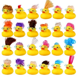 Hair duck with glasses, stylish and cool design. Party Packs. Glasses decoration. Suitable for outdoor gardens, home tabletops, DIY accessories in cars. Decorations for Thanksgiving, Christmas, Easter, Back-to-School Season, New Year parties.