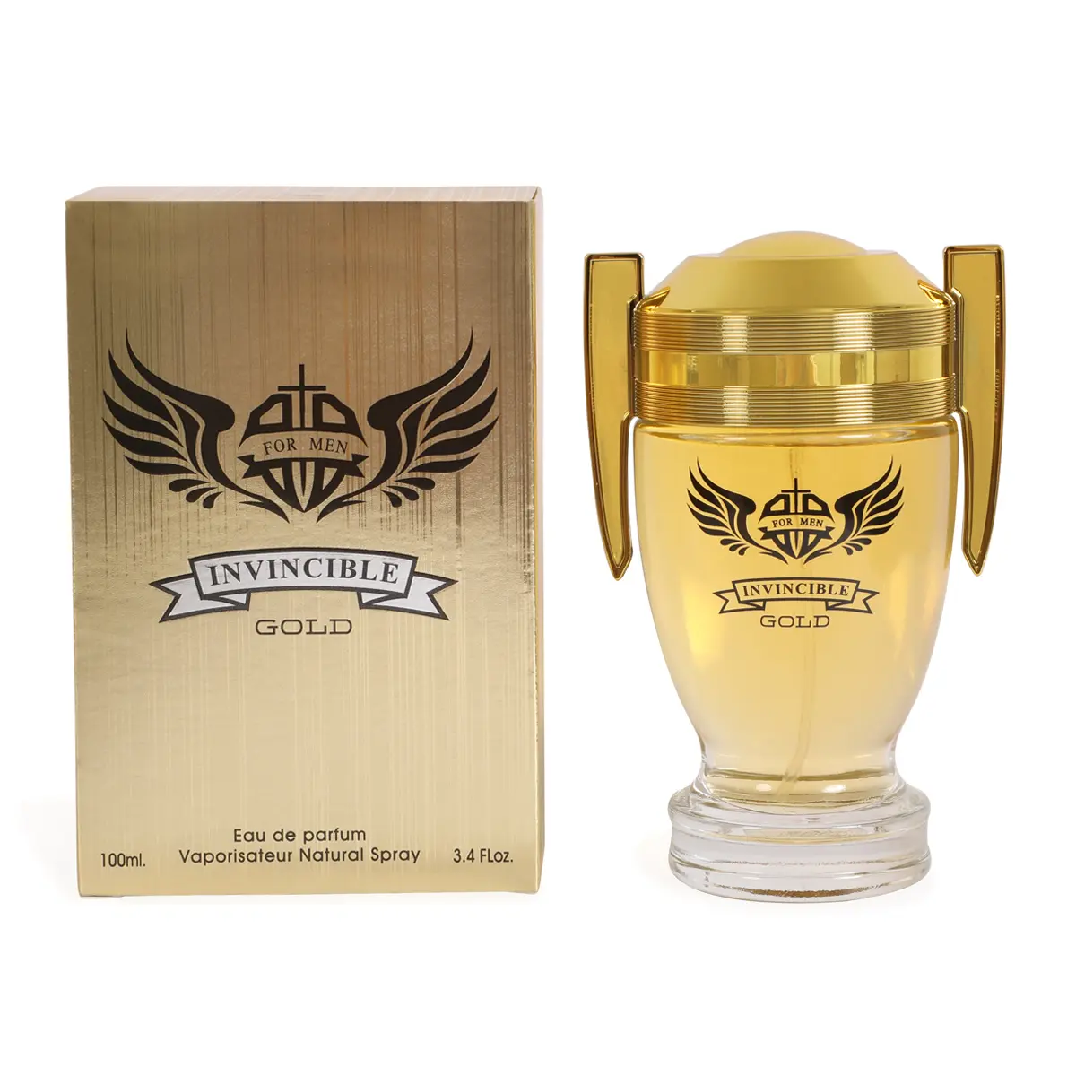 Invincible Gold Spray Cologne Eau de Parfum For Men 100ml/3.4fl.oz. - Men's Fragrance