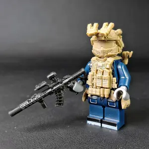 Military Theme Building Block Toys - 1.6in Tactical Minifigures for Gamer Collectors