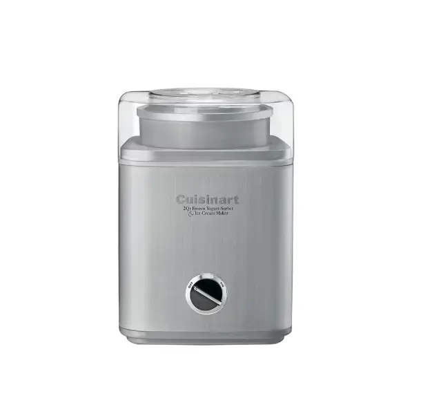 Cuisinart Ice Cream Maker Machine, Fully Automatic, Stainless Steel, 2 qt, Ice cream machine & frozen yogurt machine with mix-in spout, for custom treats, Convenient ice cream and yogurt maker