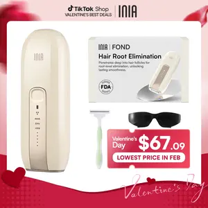 INIA FOND IPL At-Home Laser Hair Removal Device, Hair Root Elimination, 16.5J Energy, Unlimited Flashes, FDA Cleared, 2-Year Warranty, for Women and Men, Best Valentine's Day Gift for Her