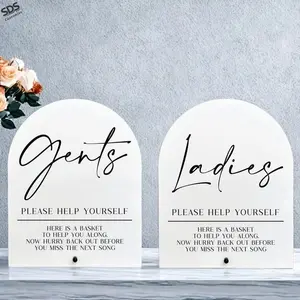 Acrylic Wedding Decoration Sign with Stable Stand, Acrylic Plaque Sign, Signature Guest Book, Wedding Memorial Reception Decorative Marker
