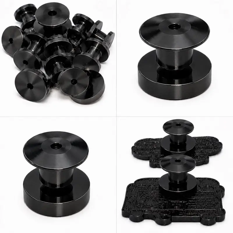 (12) black Magnetic pin backs