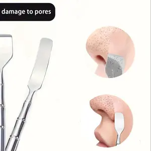 Stainless Steel Blackhead Scraper, 1 Count Acne Extraction Needle, Dual-ended Comedone Extractor, Multifunctional Facial Massage Cleansing Tool
