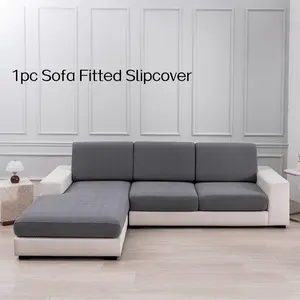 Modern Blended Sofa Slipcover, Stretch Sofa Slipcover, Elastic Band Sofa Protector, Pet Friendly, Suitable for All Season, Perfect Christmas Gift