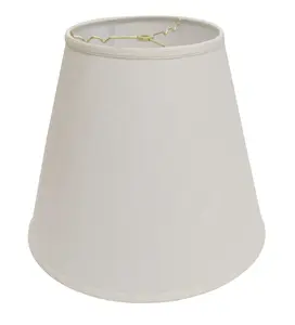 18 in. White Deep Empire Linen Lampshade