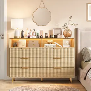 Fluted Dresser for Bedroom