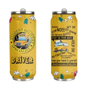 School Bus Driver Water Bottle Tumbler 17oz - Straw Lid Leakproof Portable Route Commute Appreciation Gift