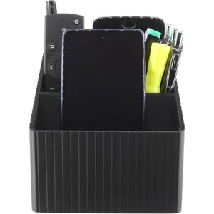 PowerTRC 3D Printed Remote Control Holder – 3-Compartment TV Remote Caddy & Desk Organizer for Living Room, Office, Bedroom – Smooth PLA, Non-Slip Base, No Assembly – Made in USA