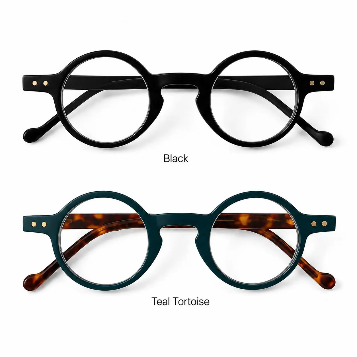 Vintage Round Reading Glasses for Men & Women, Blue Light Blocking HD Clear Lens Readers, Lightweight Classic Eyewear with UV Filtering for Daily Use