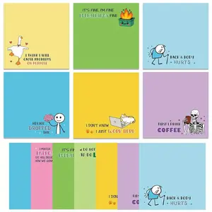 6/12pcs Fun Convenience Stickers, Sticker Decals, Tongue Adhesive Memo Notebook, Novelty Memo Office Colleagues Gift, Employee Appreciation Supplies