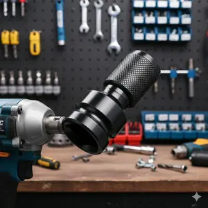 Heavy-Duty 1/2 to 1/4 Hex Impact Socket Adapter: Industrial-Grade Extension for Electric & Pneumatic Impact Wrenches. Essential for Quick Installation, Repair, and Maintenance Tasks. Professional Power Tool Converter. Ratchet Adapter
