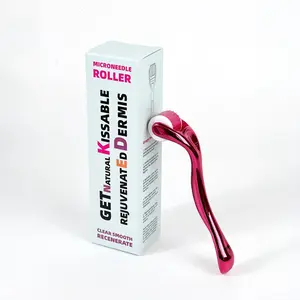 Titanium Microneedle Derma Roller (For Women & Men) – Rose Gold Roller for Face, Skin, Hair & Beard – Includes Storage Case Acne