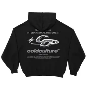 2 SIDE SPARKLY HOODIE BLACK, COLD CULTURE Tshirt, COLD CULTURE Sweatshirt, COLD CULTURE Hoodie,  4K6 Sweatshirt Man