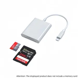 Multifunctional Mobile Card Reader, USB Flash Drive, Universal OTG Converter, Card Reader for Apple to SD+TF Dual Port, Memory Card Reader