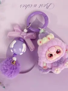 Plush Cartoon Keychain Charm, Cute Plush Toy Pendant, Friendship Gift, Adorable Plush Accessory, Perfect for Friends and Family