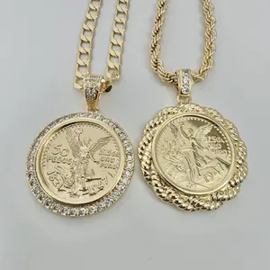 Mini Centenario's 14k Gold Plated Mexican 50 Pesos Centenario Necklace No Fade