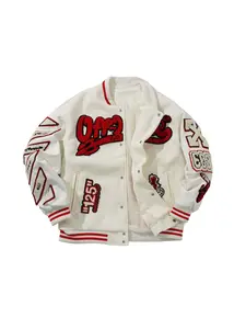 Unisex Hip-Hop Embroidery Jacket Coats, Long Sleeve Casual Loose-Fitting Design, Stylish Daily Wear Outerwear, Comfortable & Versatile Fashion Piece