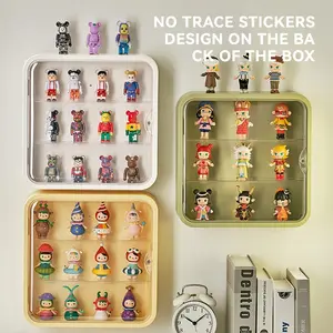 KCALEFV Figures Display Case Transparent Wall-Mounted Display Stand, Clear Acrylic Display Box with Magnetic Cover Door, Dust and Moisture Proof, Suitable for Lego Labubu Pop Mart Collectibles & Action Figures Organise Gifts
