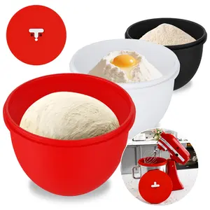 Silicone Liner Food Grade for Kitchen Stand Mixer, Valentines Day Gifts Practical Durable Reusable Versatile 5 Liter Bowl Insert for KITCHEN AID Mixers KSM150 Tilt-Head 5 Qt Models Non-Stick Surface Easy Cleaning White Red Black Blender Utensils Storage