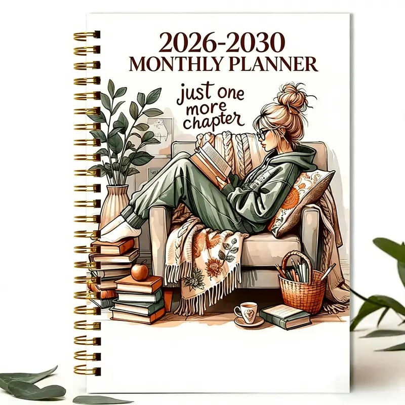 2026-2030 Monthly Calendar - From January 2026 to December 2030, 5-year monthly calendar, themed cover design, for women, annual calendar planning, month labels, 60-month calendar, 5.5 inches x 8.3 inches, Spiral Bound Notebook Planner, Calendars Planners