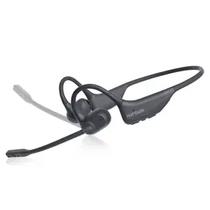 OW20B Open Ear Headphones with Mic, ENC Noise Cancelling Microphone, Bluetooth 5.3 Multi-Point Connection, Sweatproof Wireless Headset for Work, 15H Comfort for Driving, Office, Workout