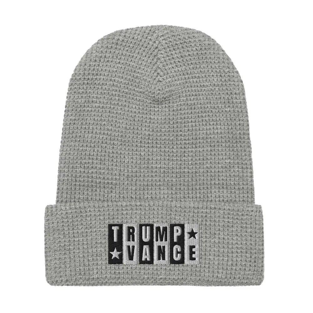 Trump Vance - Black and White Waffle beanie