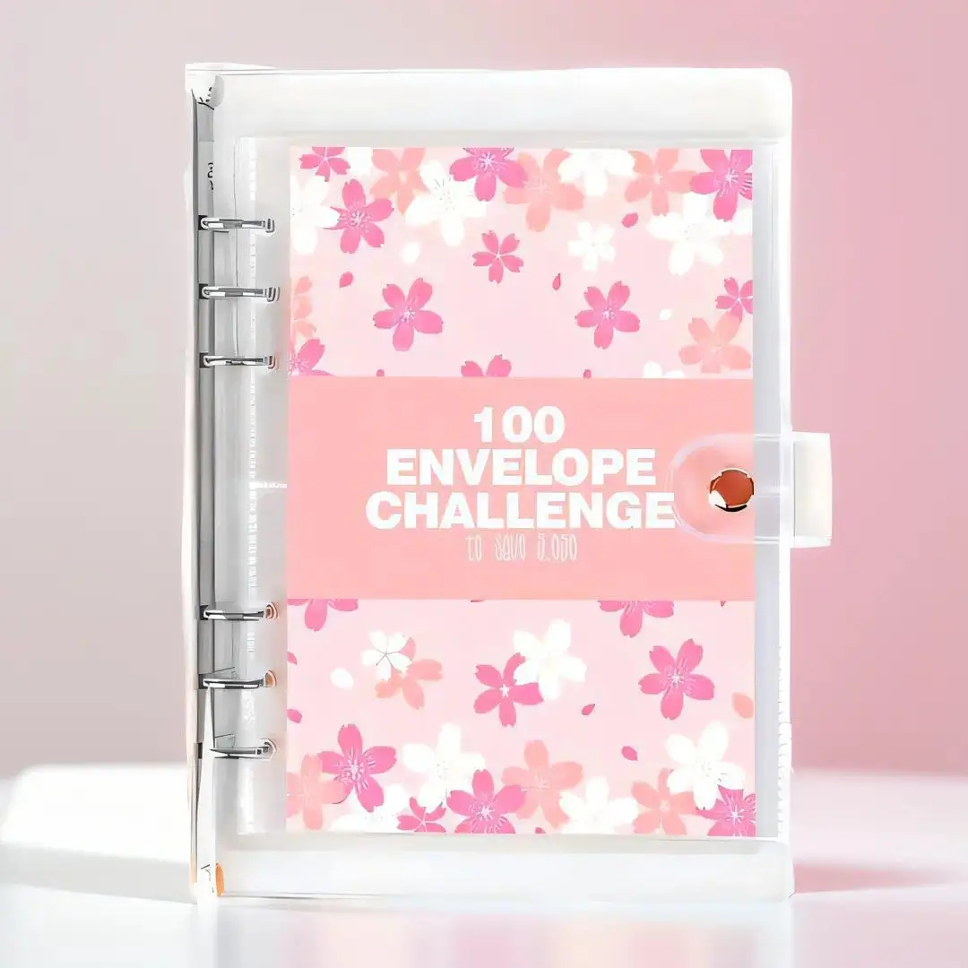 A5 Money Saving Challenge Binder, 1/10pcs Money Saving Budget Binder with Cash Envelopes, Savings Challenges Book To Save $5,050, Home Goods