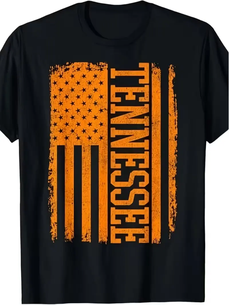 Classic TN Orange Print Retro Varsity Vintage Tennessee T-Shirt Unisex Holiday Gift, Casual Outing, 2026 New Style T-Shirt