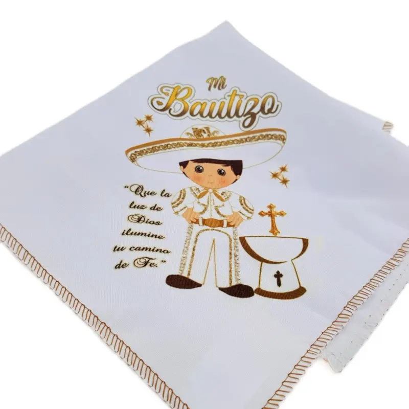 12pcs Disposable Durable Polyester Napkins - 10x10in Clean-Look Bautizo Favors, Non-Irritating Bulk Baptism Theme Ceremony Supplies for Home & Festive Use