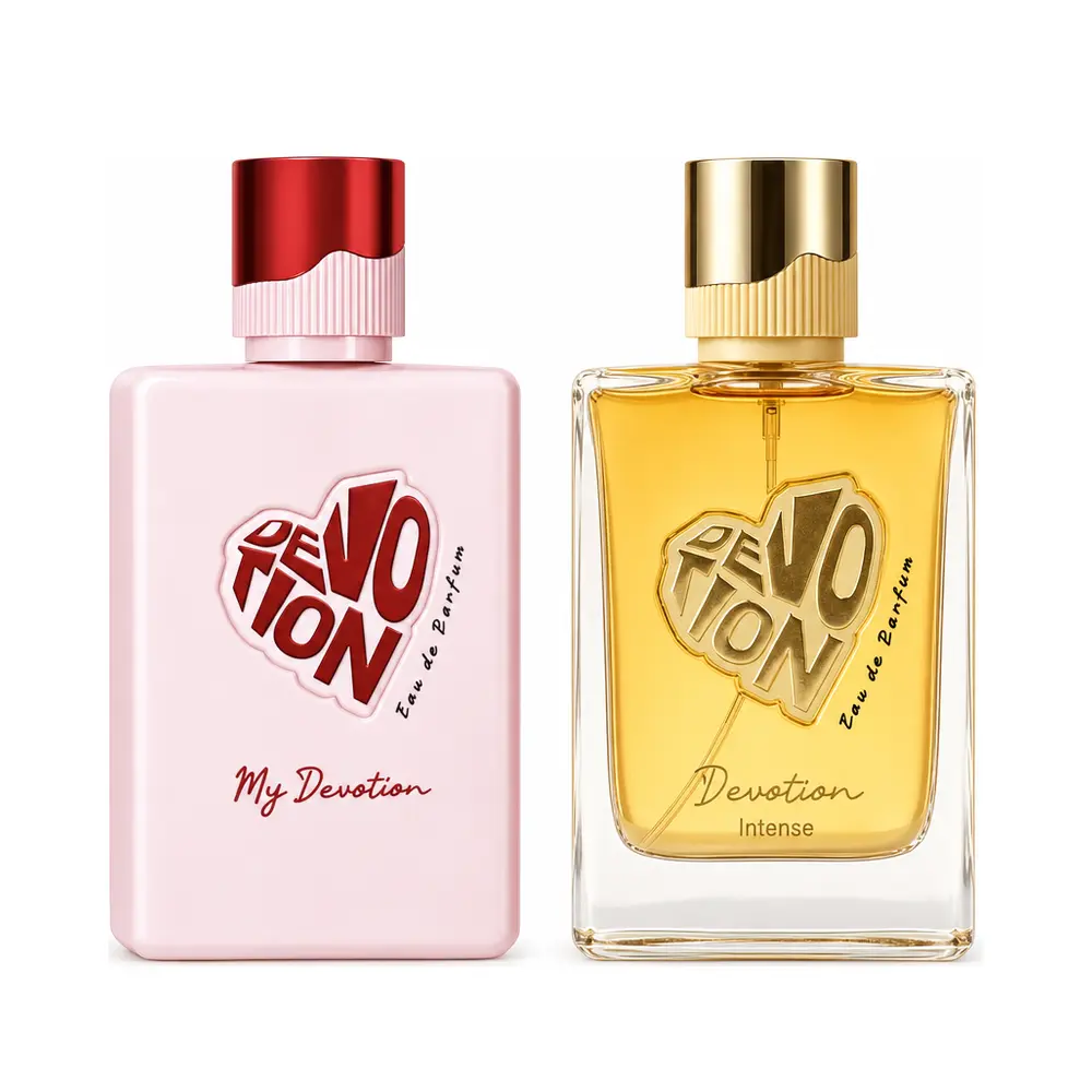 BHARARA Devotion Bundle EDP Duo Set - 100ML (3.4 OZ) Full Size Unisex Aromatic Floral Amber Fragrance, Long Wear Daily Use EDP Spray, Confidence Boost Ambery Vanilla Scent