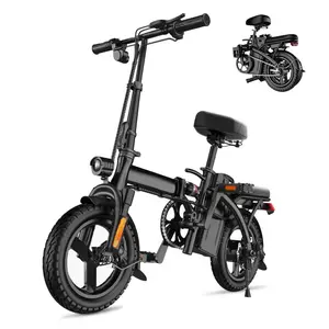 500W Motor 30+ Miles Range 14"Folding Electric Bike  22MPH Top Speed Electric Bicycle| 48V12Ah Removable Battery Rear Disc Brakes E-bike LED Display  Portable ebikes for Commuting & Adventure