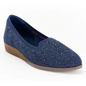 Skechers Cleo Sawdust Sparkle Knit Skimmers - Twinkle