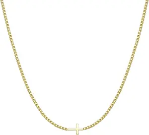 Cross Necklace for Women  Gold Plated Cross Pendant Necklace Dainty Small Tiny Cross Choker Necklaces Trendy  Jewelry Faith Religious Gifts