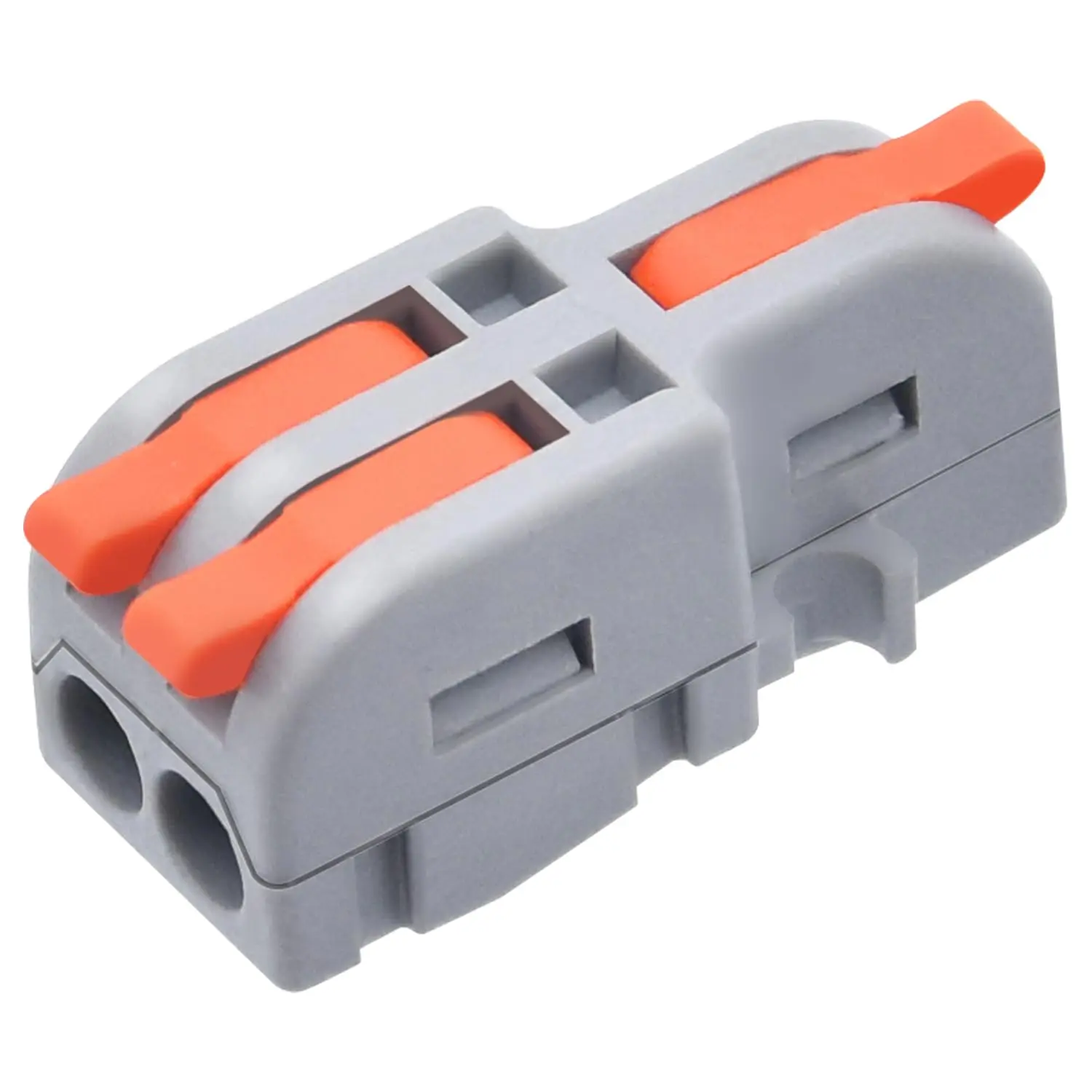 Lever Wire Connectors (20-Count) - 1-in-2-Out DIY Mini Splicing Compact Splitter Docking Terminal Block for Home Improvement, Home Appliances, Construction Sites, 24-12 AWG, 0.2-2.5mm², Pure Copper, Flame Retardant Electrical Connectors