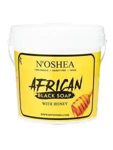 N'OSHEA African Black Soap Paste Infused with Honey - 100% Organic Cruelty Free Vegan Soap Paste 1kg