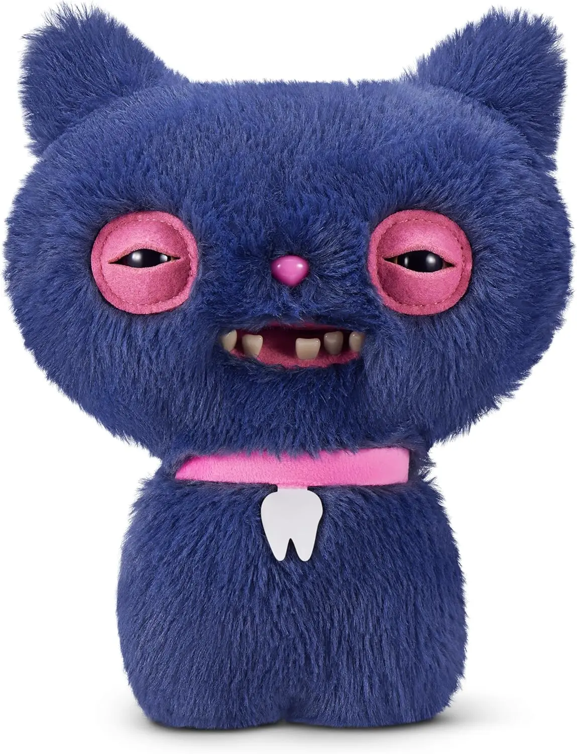 Fuggler Alley Cats 9-Inch Plush Toy (Cheezee) Grey by ZURU – Funny Ugly Monster Stuffed Animal with Human-Like Teeth, Collectible Plush for Kids, Tweens, Teens, Adults & Cat-Loving Weirdos