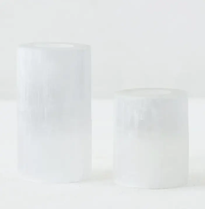 Z Gallerie Exclusive Universal Selenite Votive Candle Holder - Unique Decor Tabletop Candle Holders for Table Centerpiece, Home Decor, Bathroom Accents